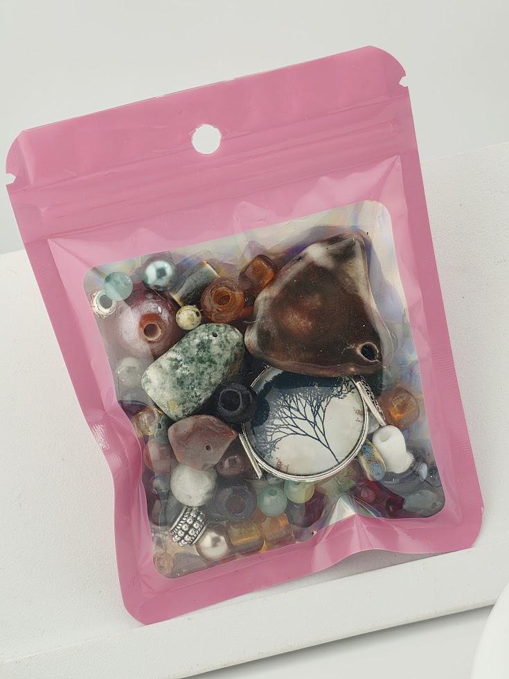 Fancy Jasper Beads Mix, Earth Tone Gemstones (2oz Jewelry Crafting)
