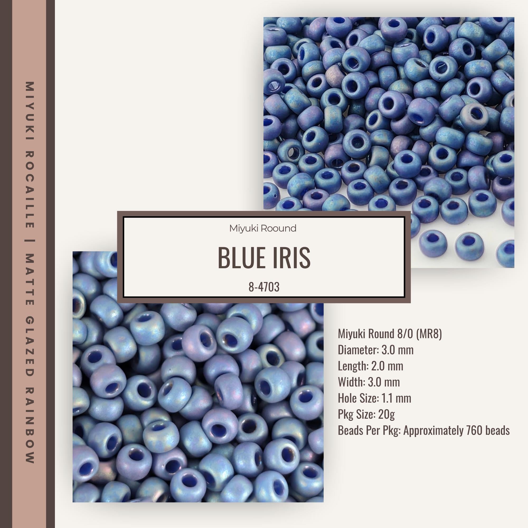 The image is a collage of two images, one showing a large pile of blue beads and the other showing a close-up of the same blue beads. The text in the image provides information about the beads, including their size, shape, and weight.