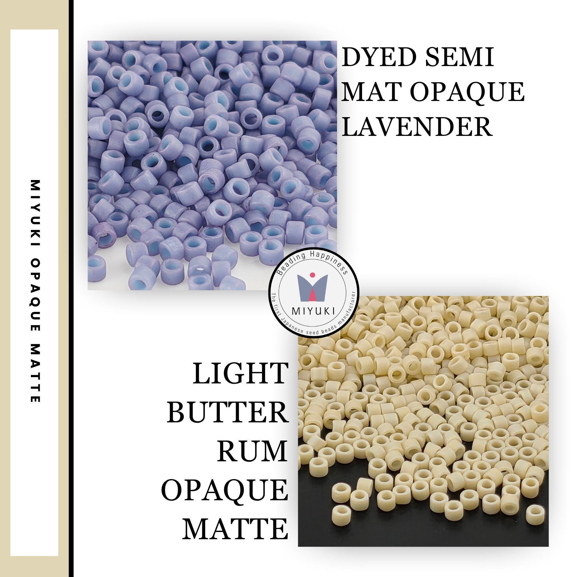 Japanese Glass Seed Beads: Opaque Matte Miyuki Delica - Size 11/0, 7g Tube