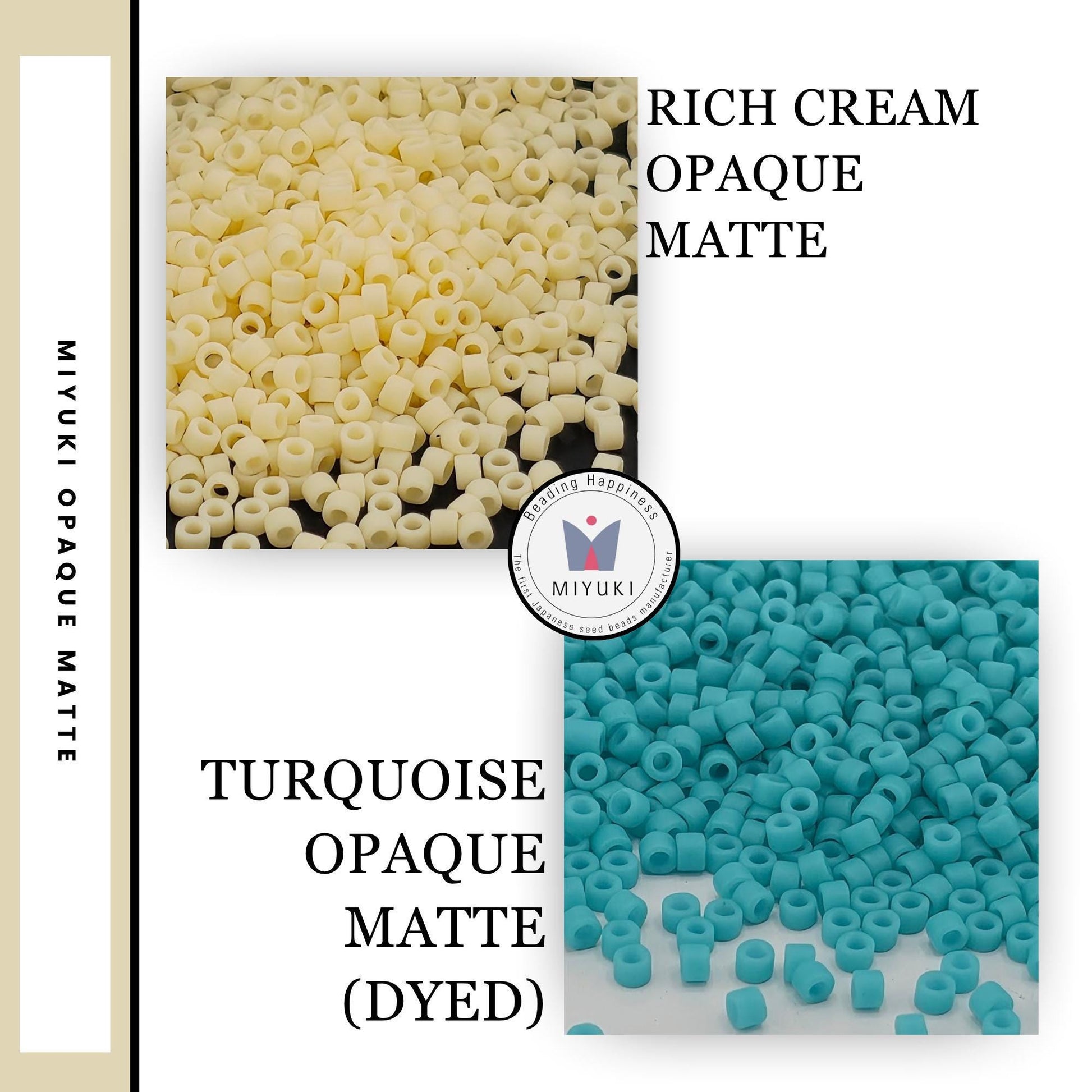 Japanese Glass Seed Beads: Opaque Matte Miyuki Delica - Size 11/0, 7g Tube