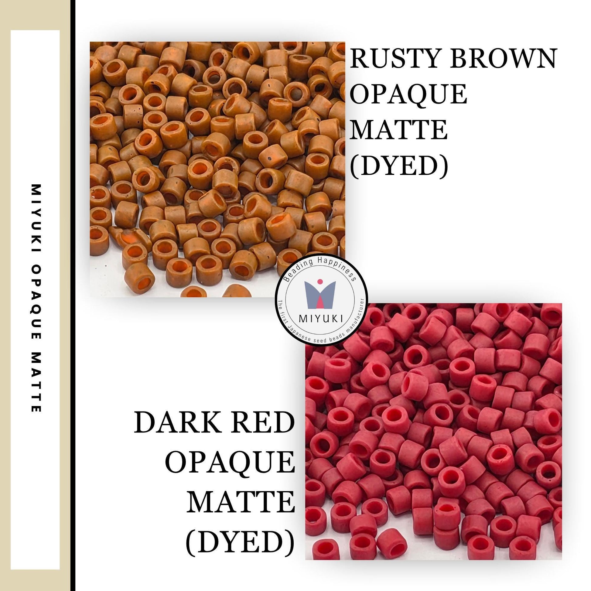Japanese Glass Seed Beads: Opaque Matte Miyuki Delica - Size 11/0, 7g Tube