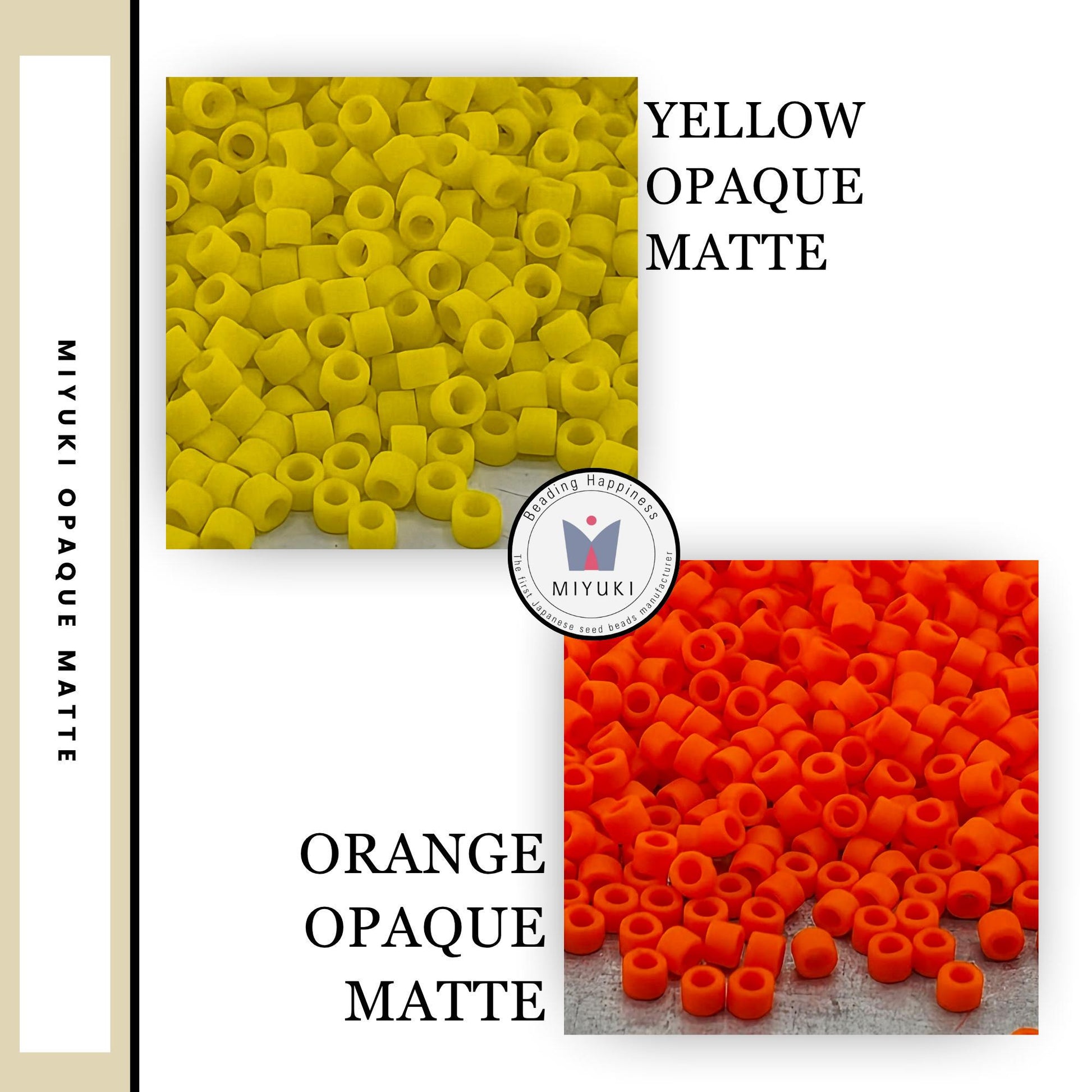 Japanese Glass Seed Beads: Opaque Matte Miyuki Delica - Size 11/0, 7g Tube