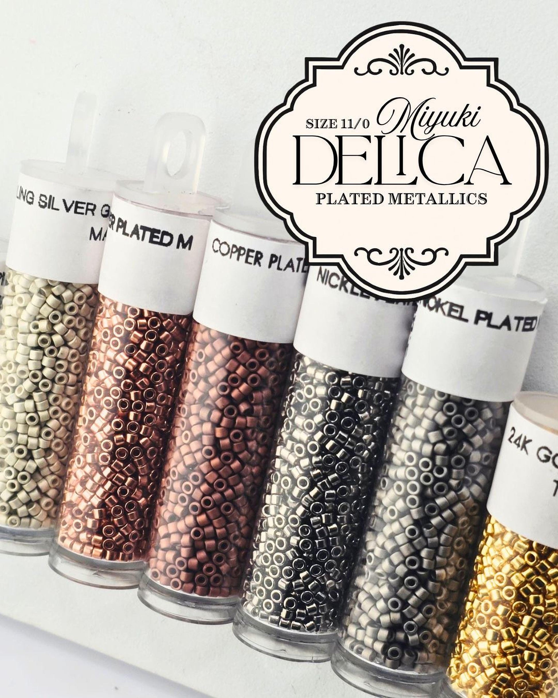 Miyuki Delica Seed Beads Plated Matte & Metallic