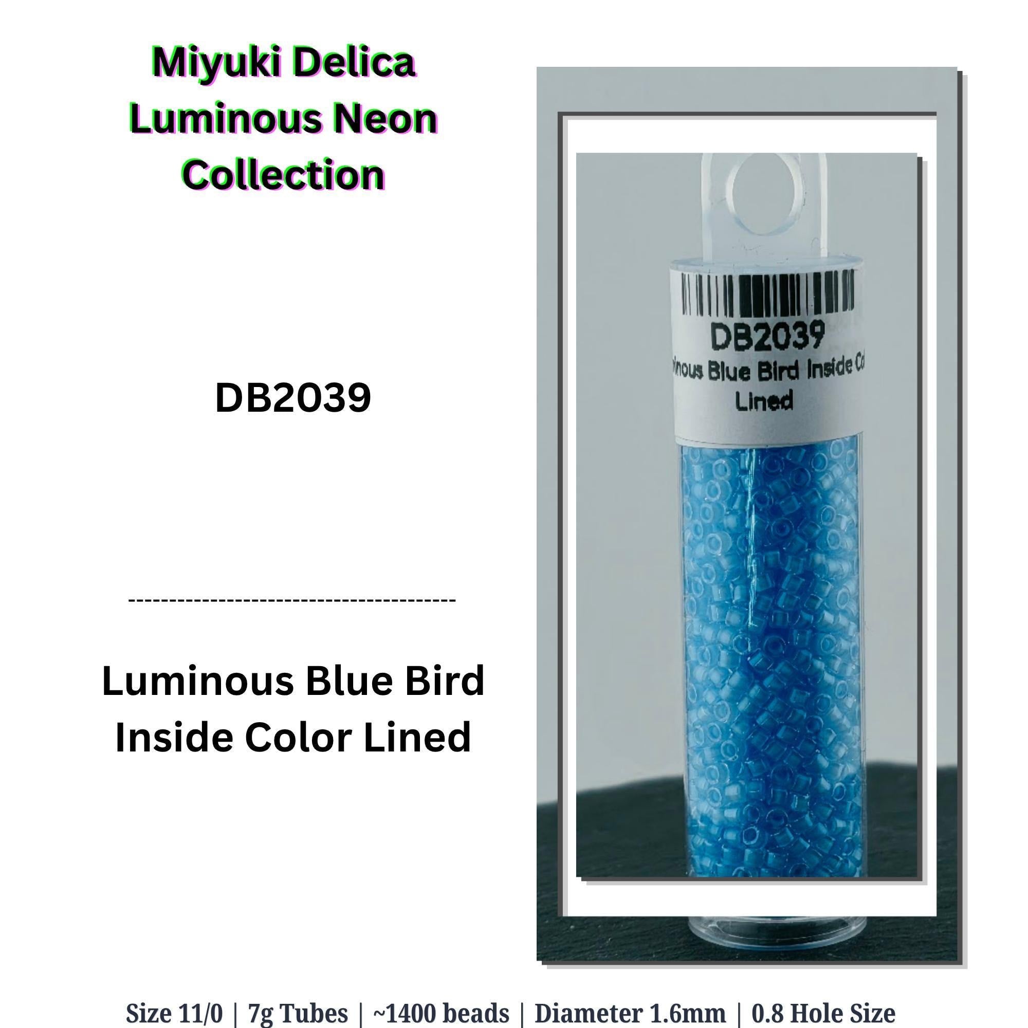 Miyuki Delica Luminous Bright/Neon Collection | 7g Tubes | Choose from 10 Colors or the Collection