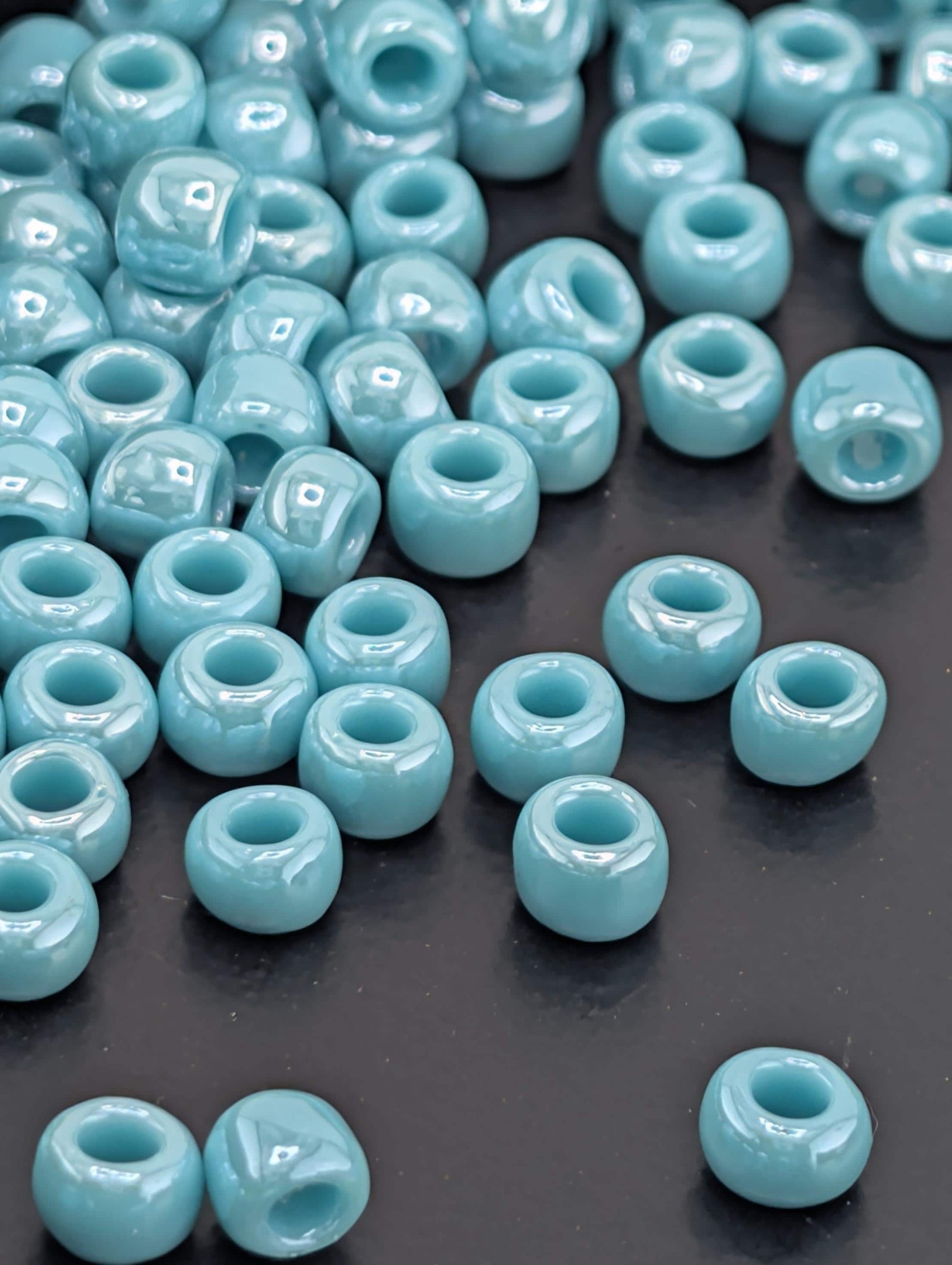 Toho 6/0 Round: Opaque-Lustered Turquoise 2.5" Tube