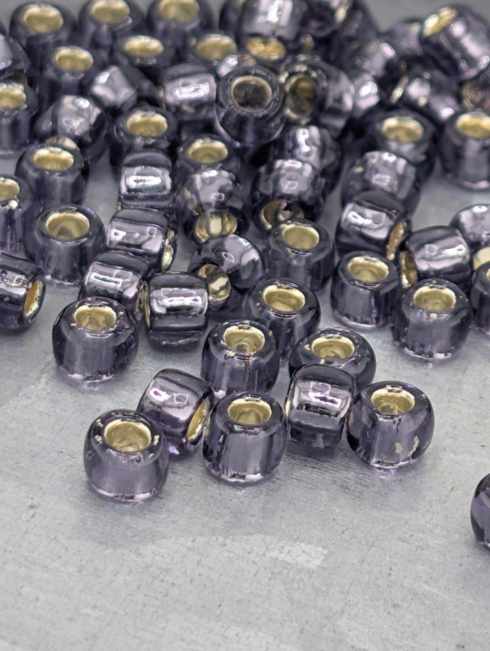 Toho Japanese Seed Beads, Round 6/0 Silver-Lined Tanzanite (2.5" Tube ~8-9g) | Japanese Seed Beads | Bead Weaving Embroidery Supply