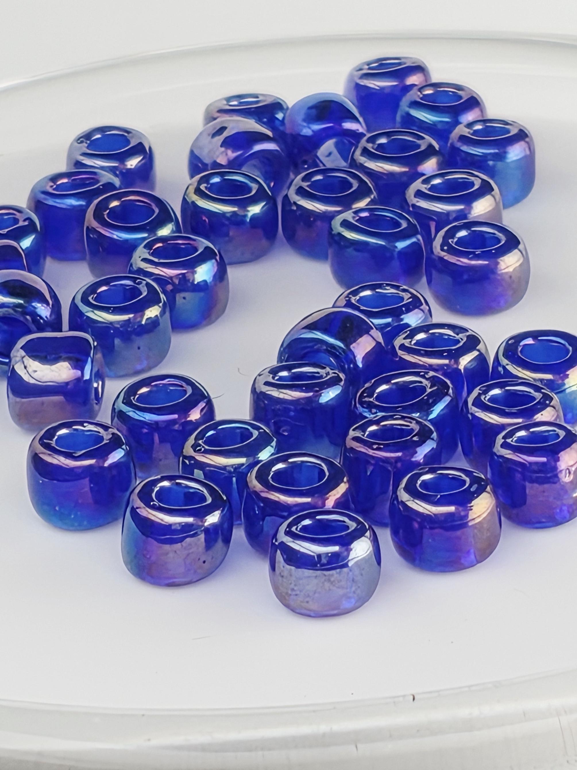 TOHO Round 3/0 Tube 2.5" : Transparent-Rainbow Cobalt