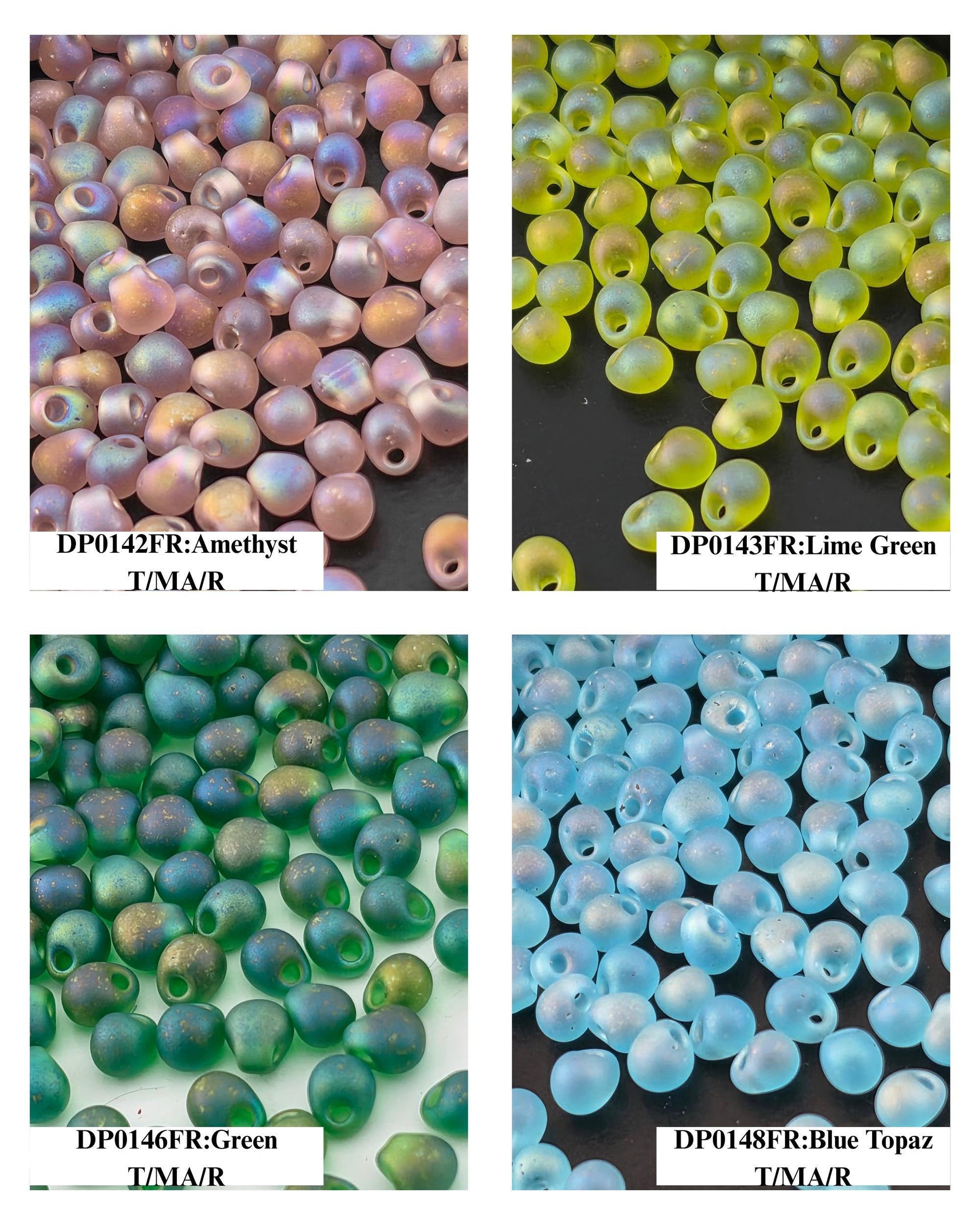 Miyuki Drop Beads 15g Tube - 3.4mm DP - Japanese Glass Seed Beads - Choice of 44 Colors or Full Collection Set - Bulk Supply for Bead Soup