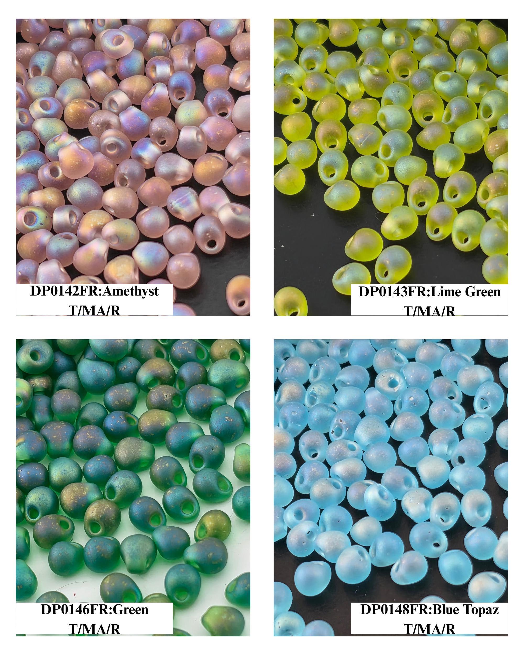 Miyuki Drop Beads 15g Tube - 3.4mm DP - Japanese Glass Seed Beads - Choice of 44 Colors or Full Collection Set - Bulk Supply for Bead Soup