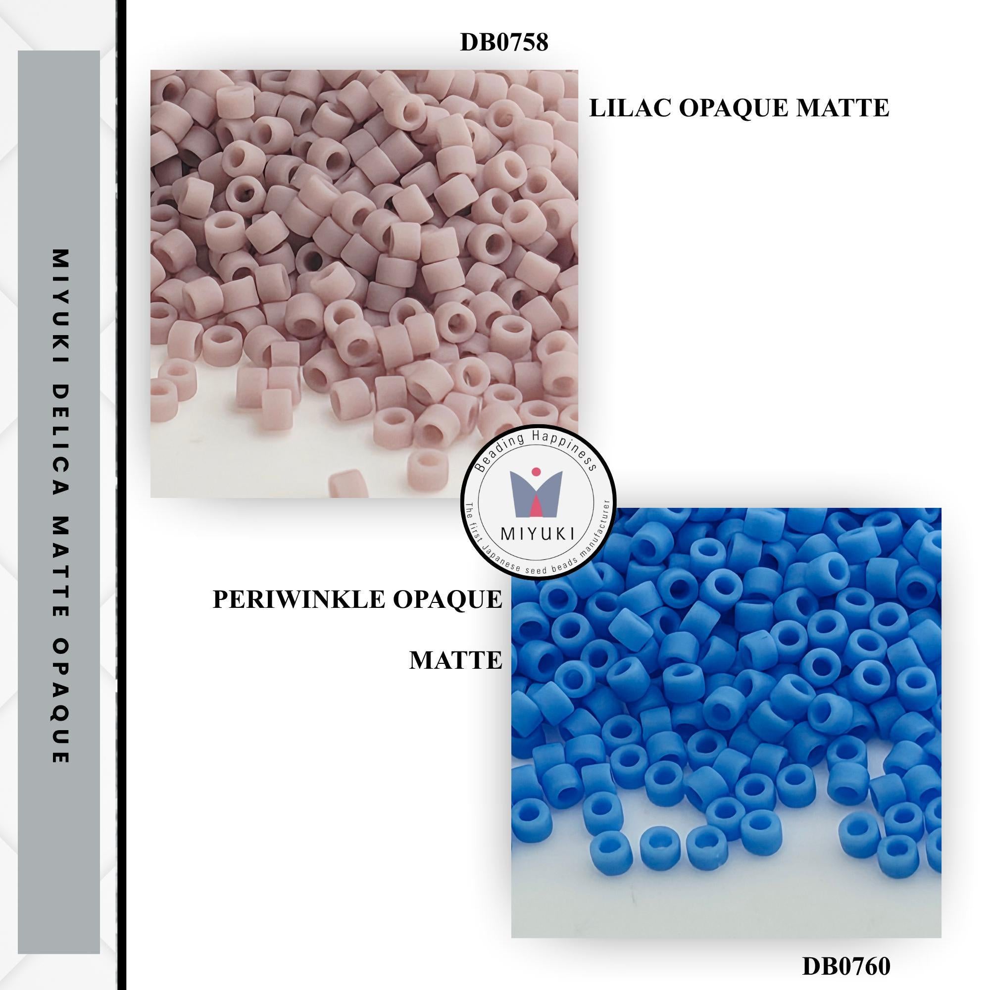 Matte Opaque Miyuki Delica Beads Size 11/0 | Matte Seed Beads for Loom Weaving Peyote Stitch Jewelry Making Kit