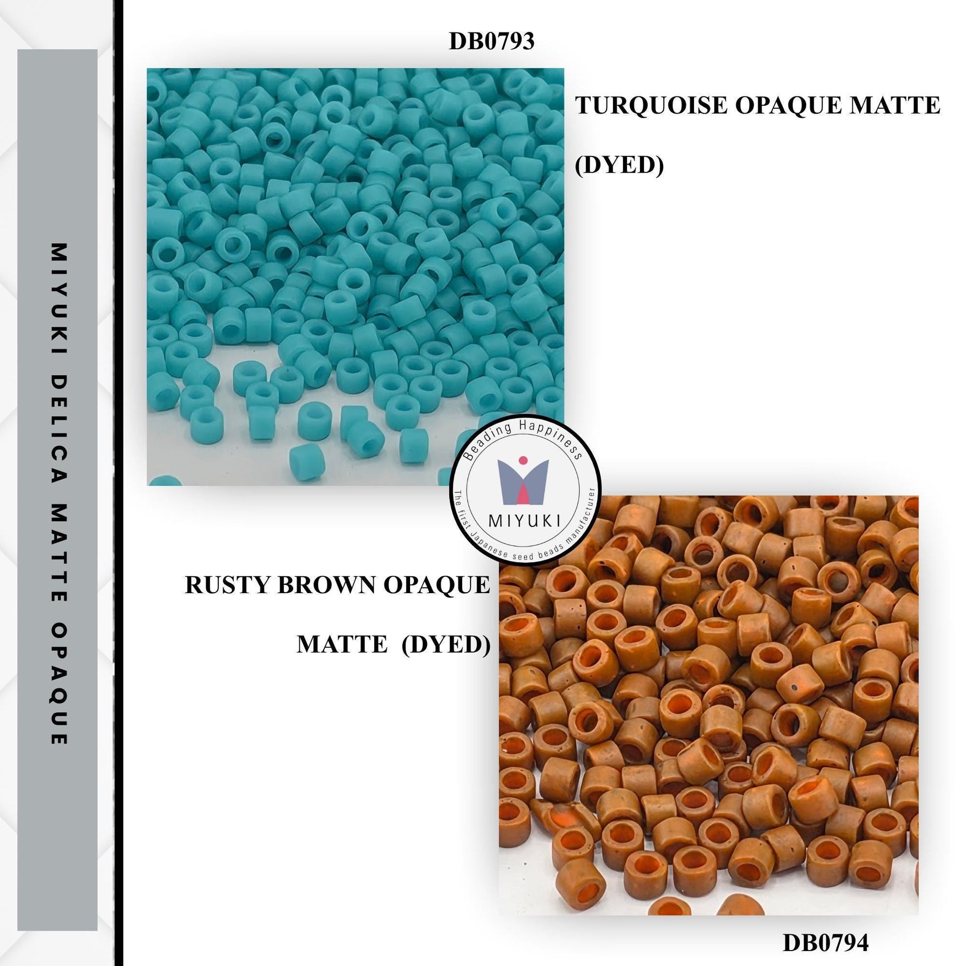 Matte Opaque Miyuki Delica Beads Size 11/0 | Matte Seed Beads for Loom Weaving Peyote Stitch Jewelry Making Kit
