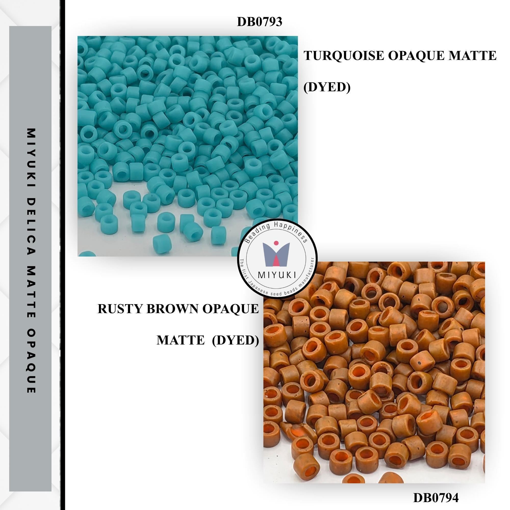 Matte Opaque Miyuki Delica Beads Size 11/0 | Matte Seed Beads for Loom Weaving Peyote Stitch Jewelry Making Kit