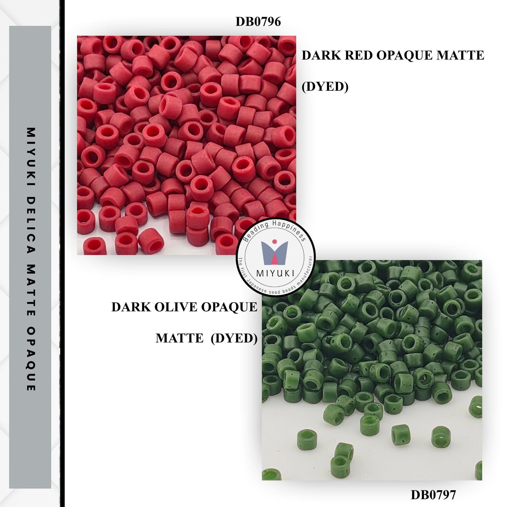 Matte Opaque Miyuki Delica Beads Size 11/0 | Matte Seed Beads for Loom Weaving Peyote Stitch Jewelry Making Kit