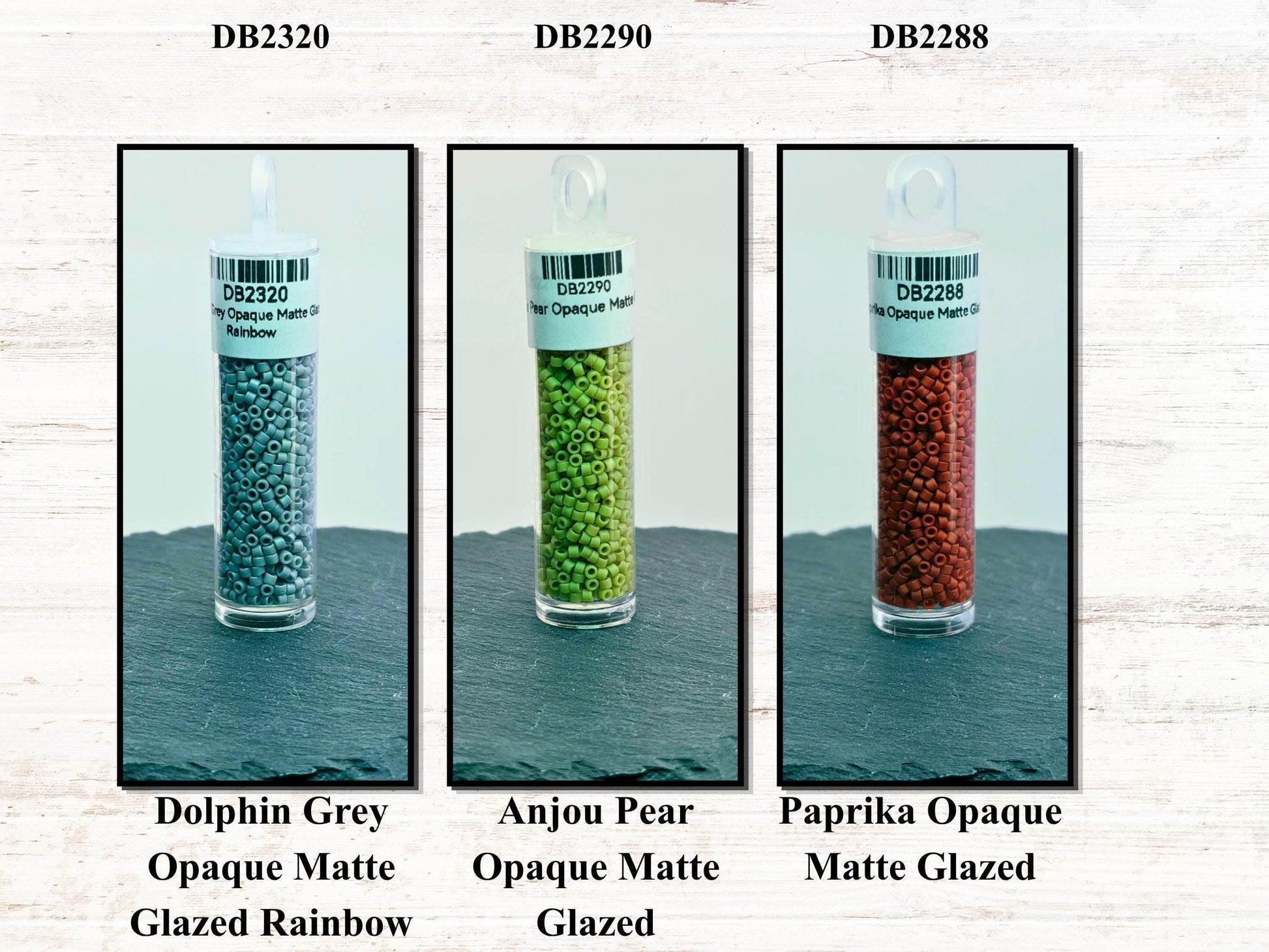 Miyuki Delica 11/0 Opaque Matte Glazed Seed Beads | Frosted Cylinder Beads | Pick Your Color or Full Set | 7g