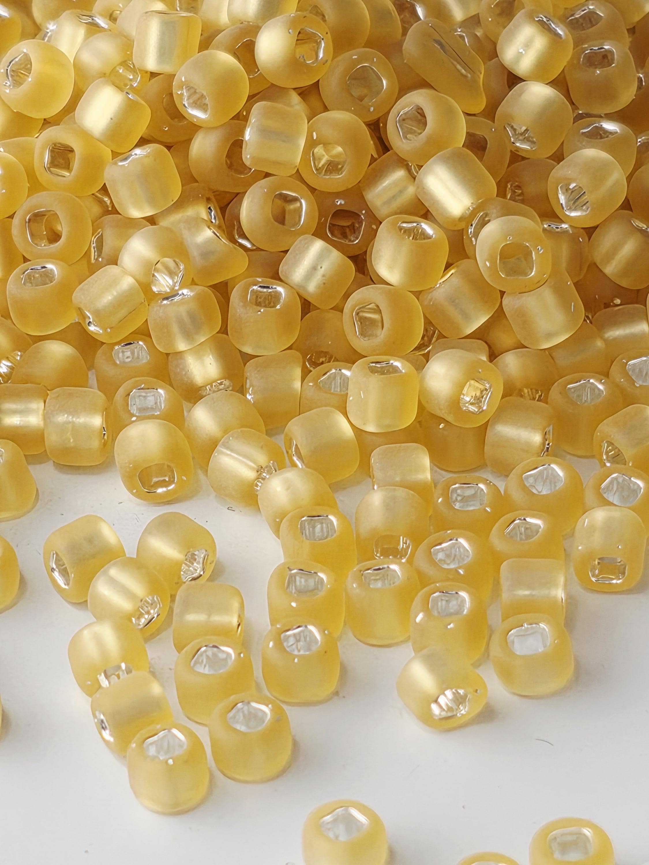 Matsuno Dyna-Mites 6/0 Silver Lined Matte Seed Beads - 15g Pkg - Approx 180 pcs