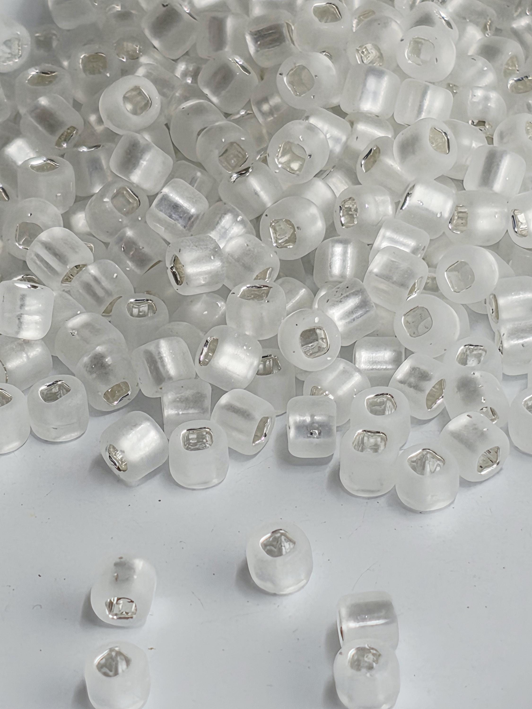 Matsuno Dyna-Mites 6/0 Silver Lined Matte Seed Beads - 15g Pkg - Approx 180 pcs