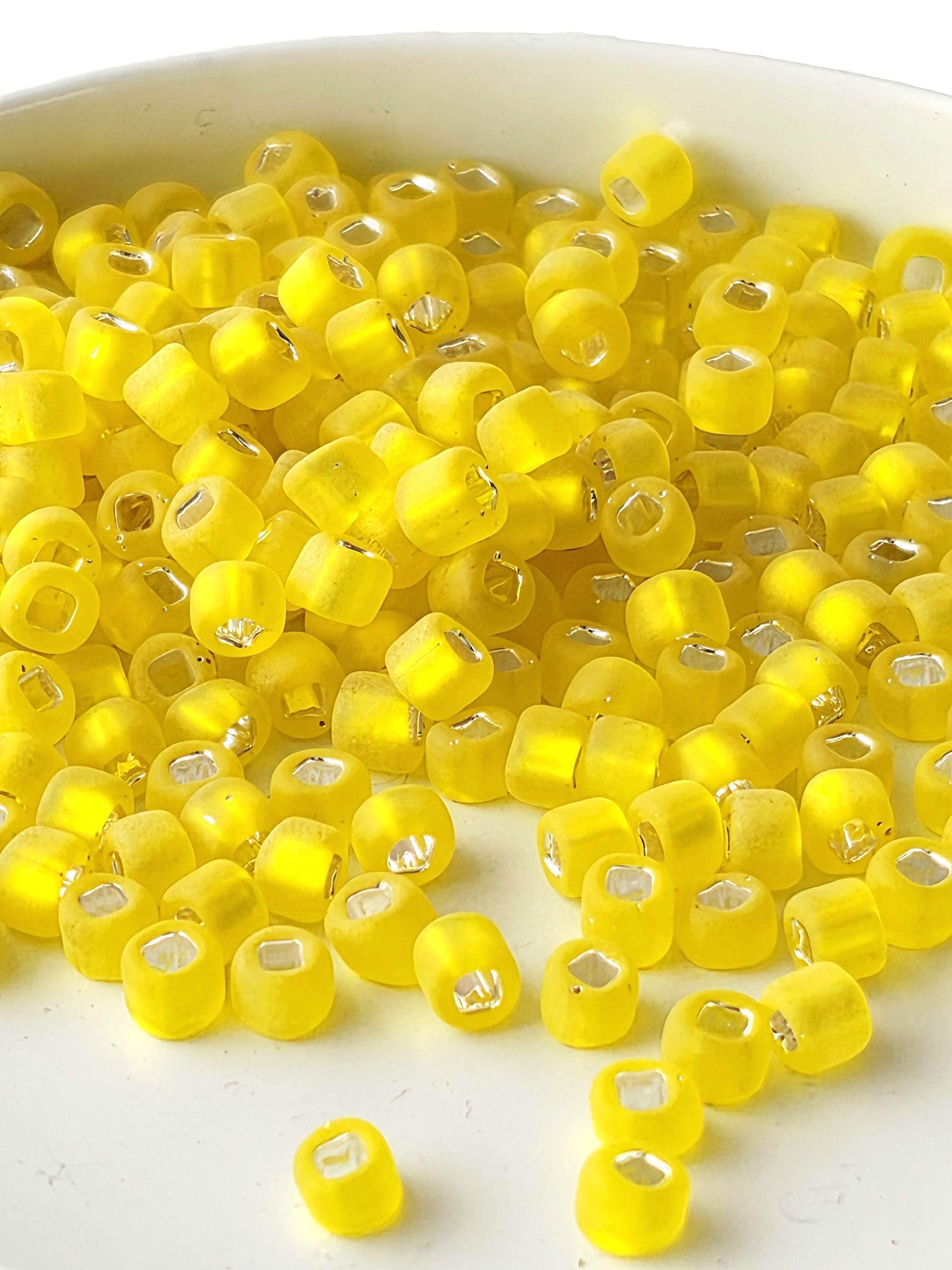 Matsuno Dyna-Mites 6/0 Silver Lined Matte Seed Beads - 15g Pkg - Approx 180 pcs