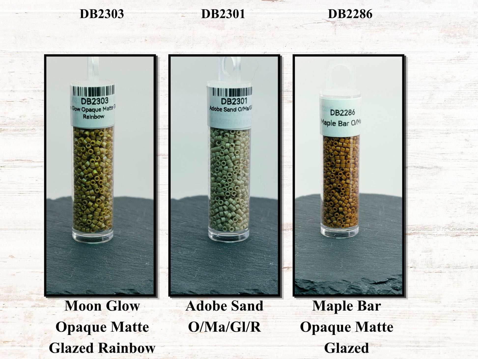 Miyuki Delica 11/0 Opaque Matte Glazed Seed Beads | Frosted Cylinder Beads | Pick Your Color or Full Set | 7g