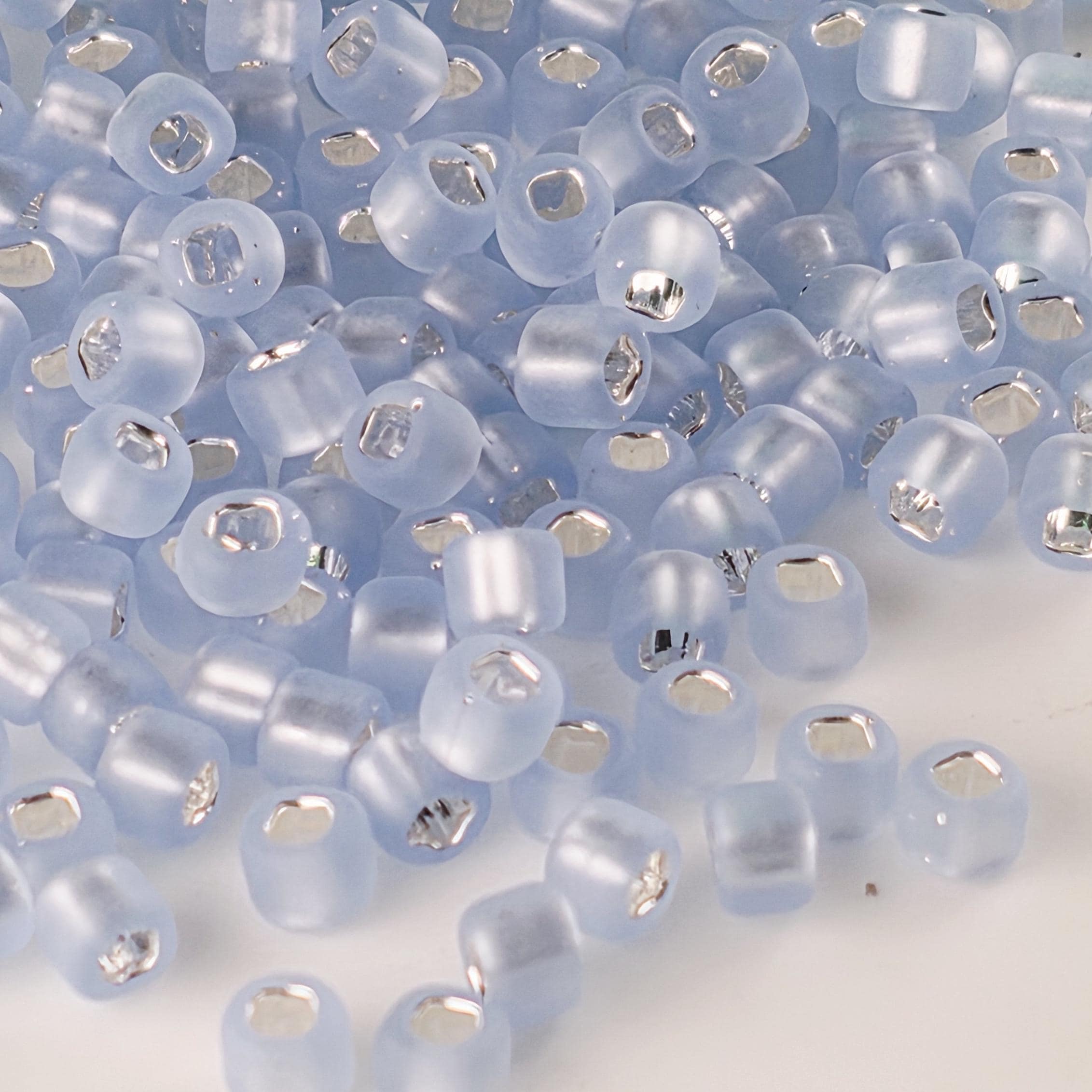 Matsuno Dyna-Mites 6/0 Silver Lined Matte Seed Beads - 15g Pkg - Approx 180 pcs