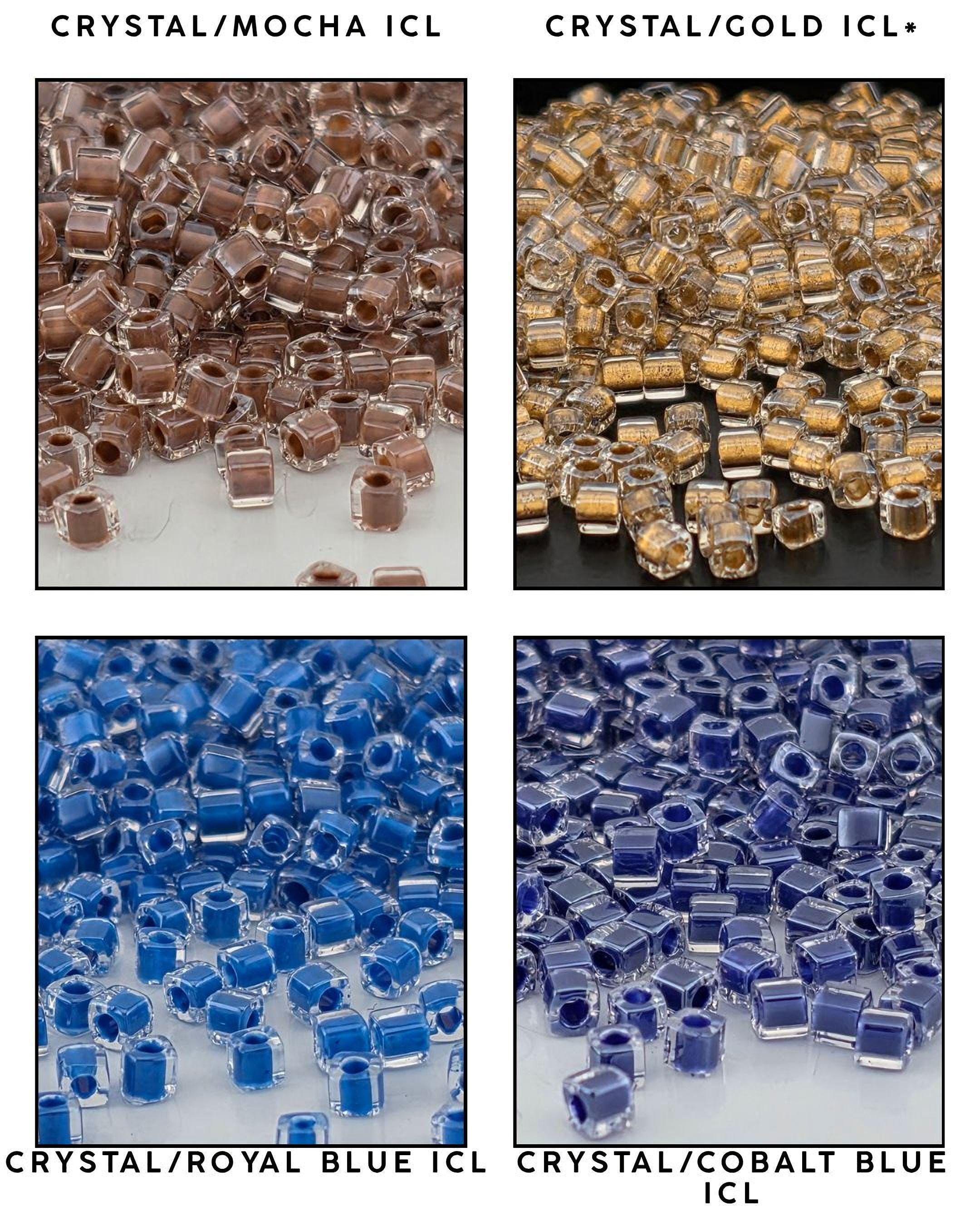 Miyuki 1.8mm Cube Beads 15g - Crystal, ICL & Opaque - Choice of 21 Colors or Full Collection Set - Japanese Glass Square Bead Supply