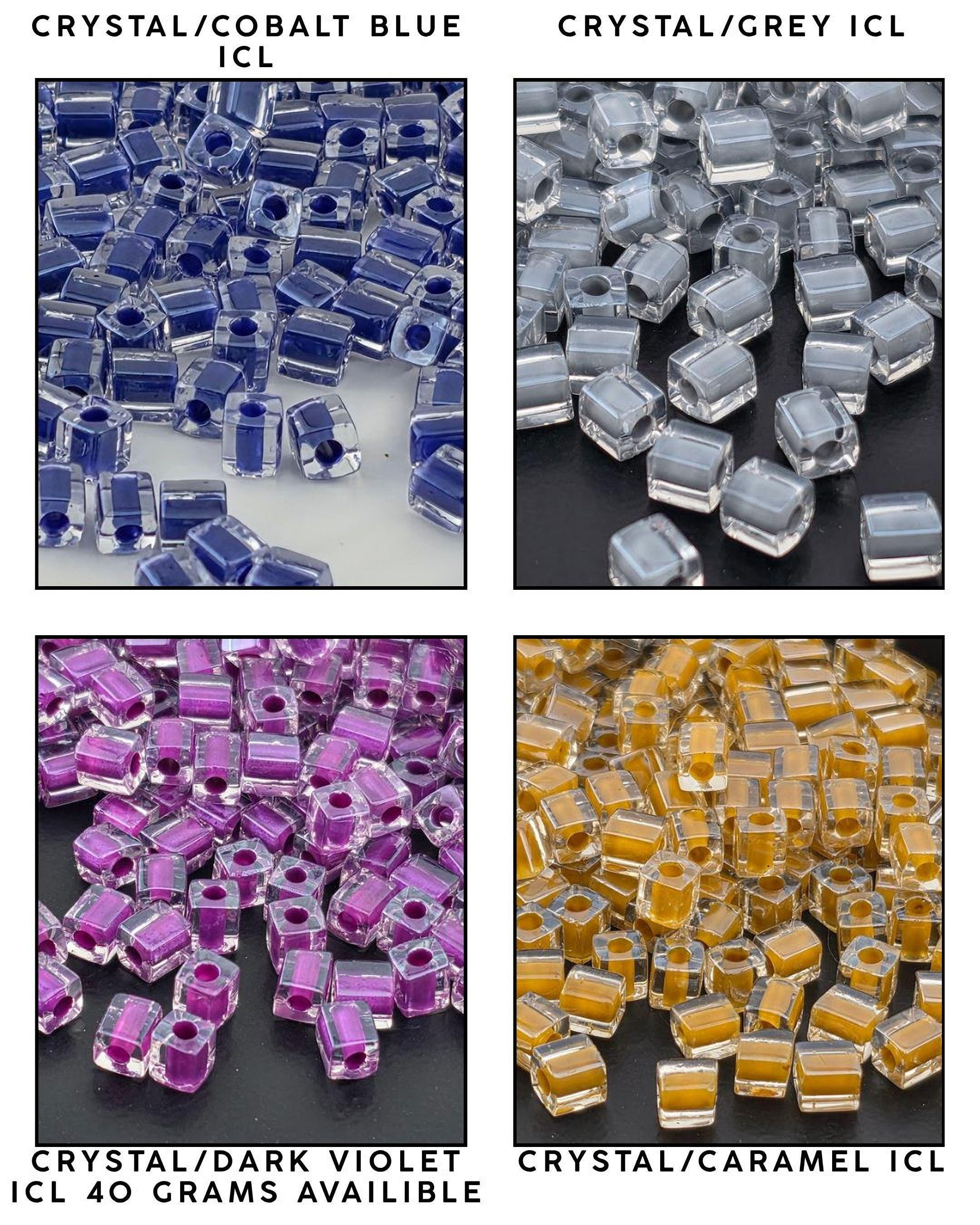 Miyuki 1.8mm Cube Beads 15g - Crystal, ICL & Opaque - Choice of 21 Colors or Full Collection Set - Japanese Glass Square Bead Supply