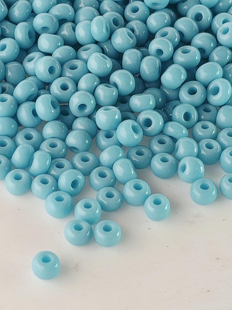 Opaque Light Turquoise | Size 8 | 15g | Preciosa-Ornela Glass Seed Beads
