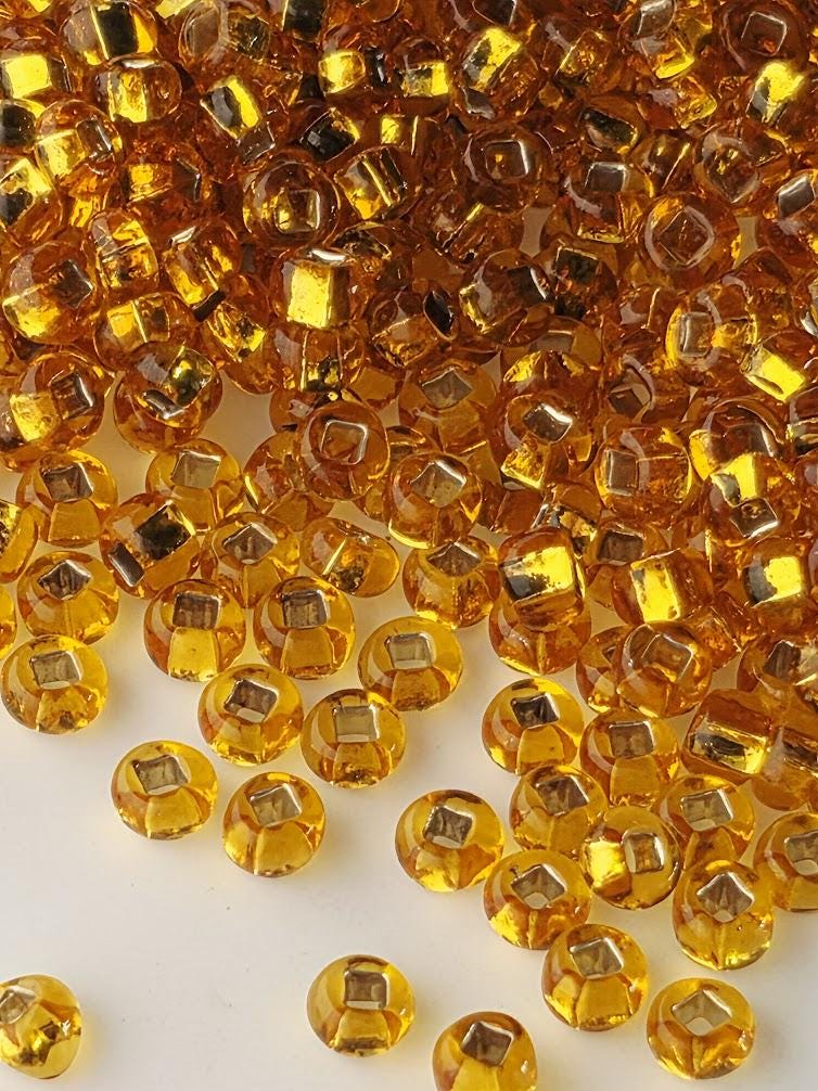 Transparent Gold Silver Lined | Size 8 | 15g | Preciosa-Ornela Glass Seed Beads
