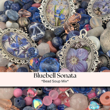 Gemstone Bead Mix: Sodalite and Mixed Metal (2oz Craft Supply)