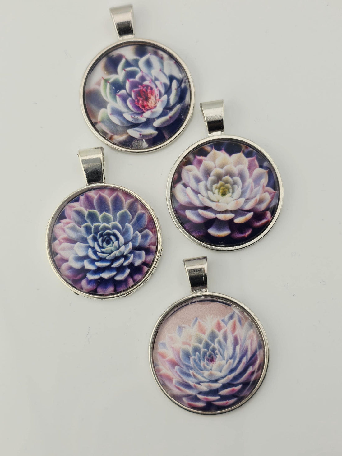 Lilac Larkspur Bead Soup Mix | Lavender Amethyst Glass Beads | Succulent Cabochon Pendants | DIY Jewelry Making | Learise Curated Mix