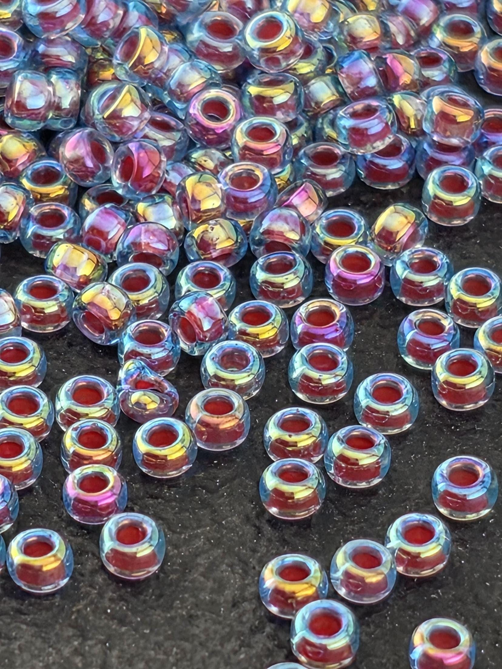 Miyuki Seed Beads: Aqua Fuchsia Inside Color Lined (11/0, 20g)