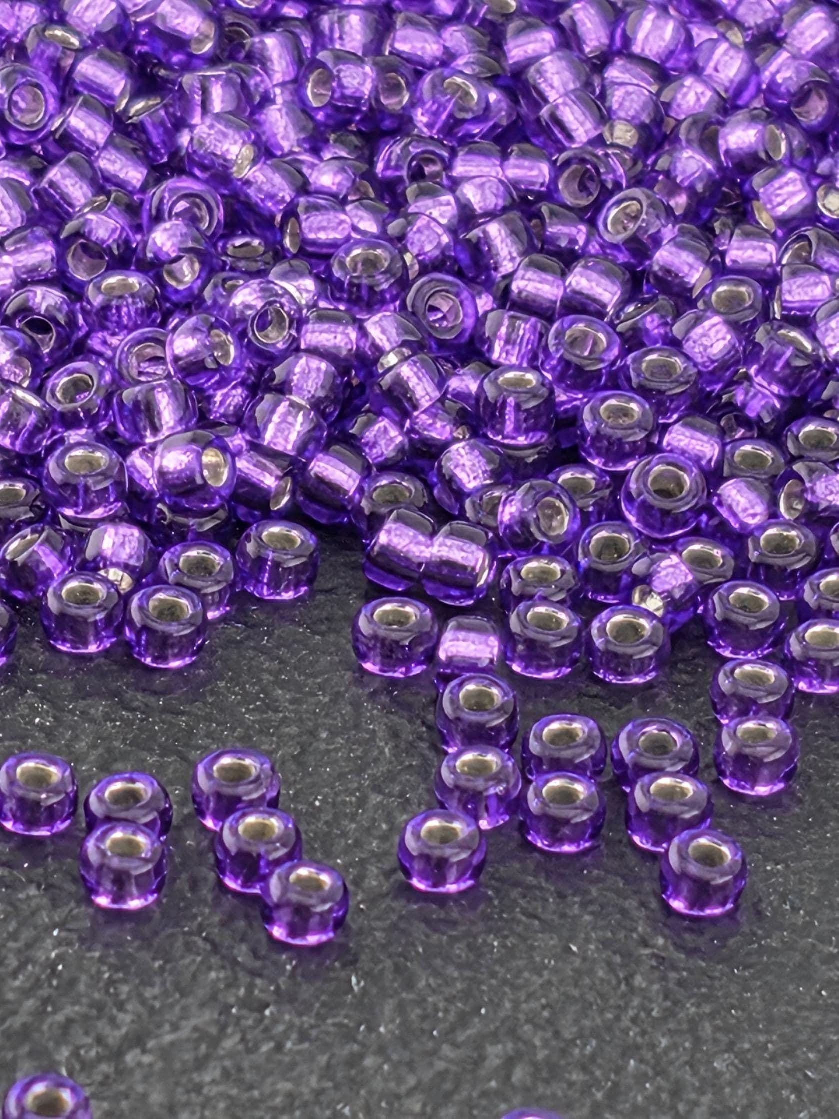 Purple Translucent Silver-Lined Beads: Miyuki Rocailles Size 11/0
