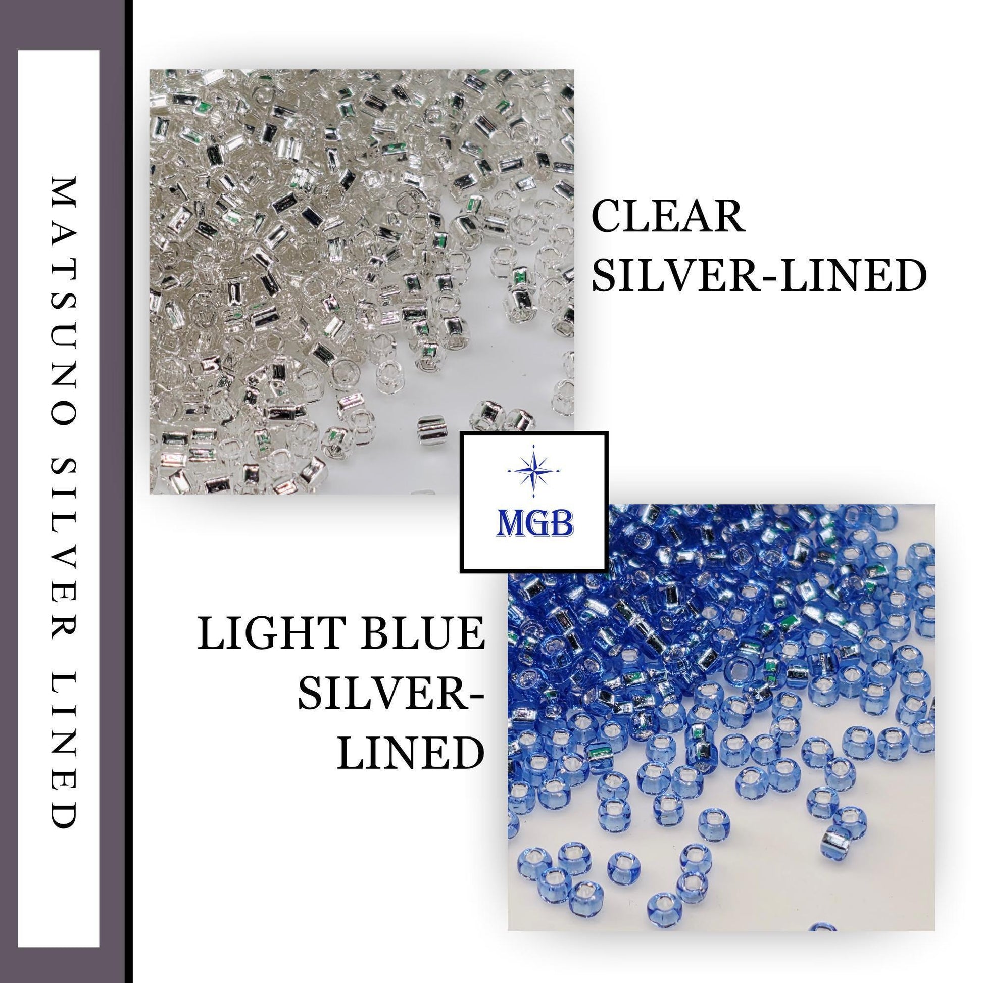 Seed Beads: Matsuno Transparent Silver Lined (11/0, 15g)
