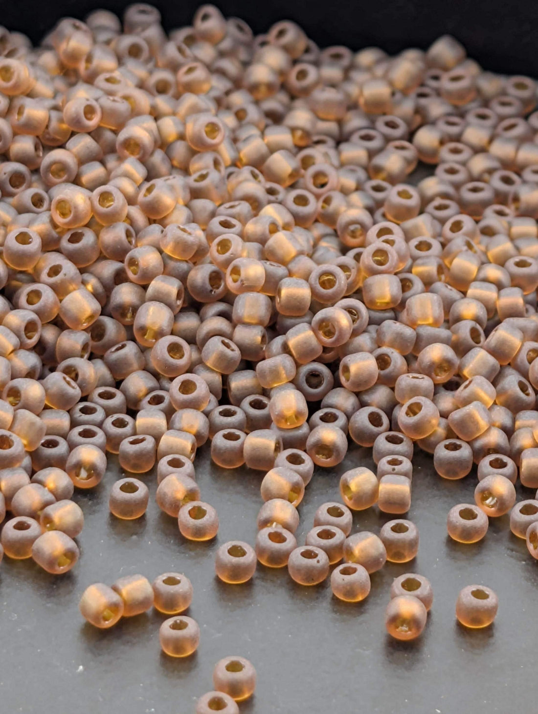 Root Beer Translucent Matte Matsuno Seed Beads | Size 11/0 (2mm) | 15g, ~1650 pcs