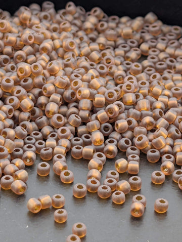 Root Beer Translucent Matte Matsuno Seed Beads | Size 11/0 (2mm) | 15g, ~1650 pcs