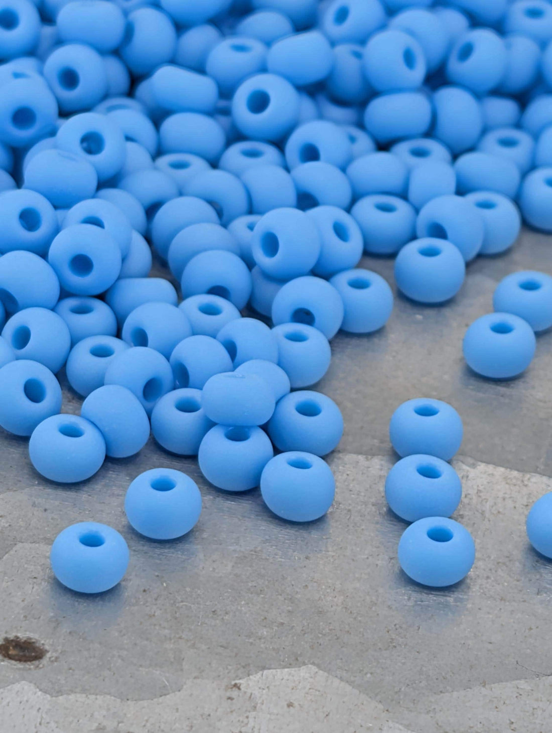 Opaque Light Blue Matte | Size 6 | 20g Tube | Preciosa-Ornela Glass Seed Beads