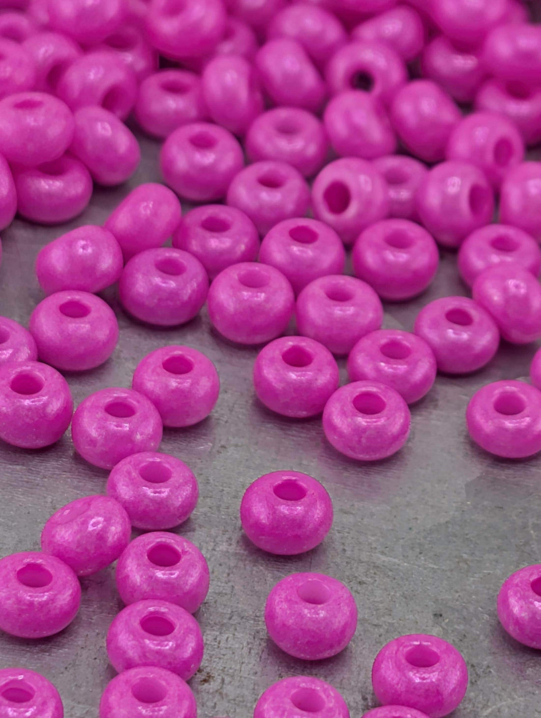 Opaque Pink Dyed | Size 6 | 20g Tube | Preciosa-Ornela Glass Seed Beads