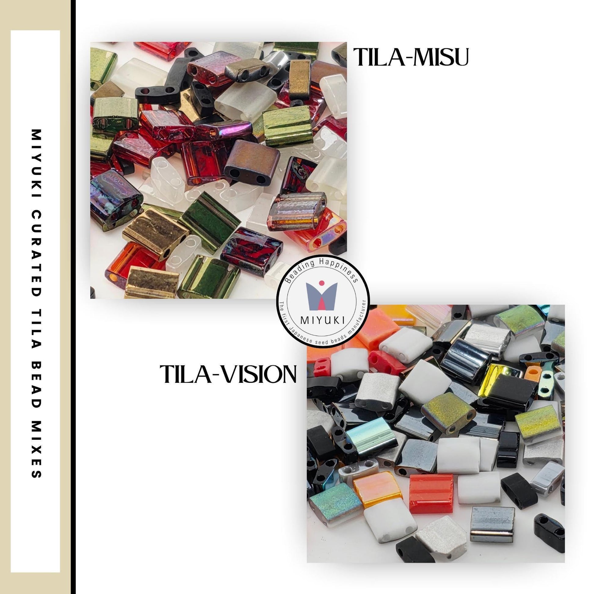 Miyuki Tila, Half-Tila & Quarter-Tila Bead Mixes | 7.5g