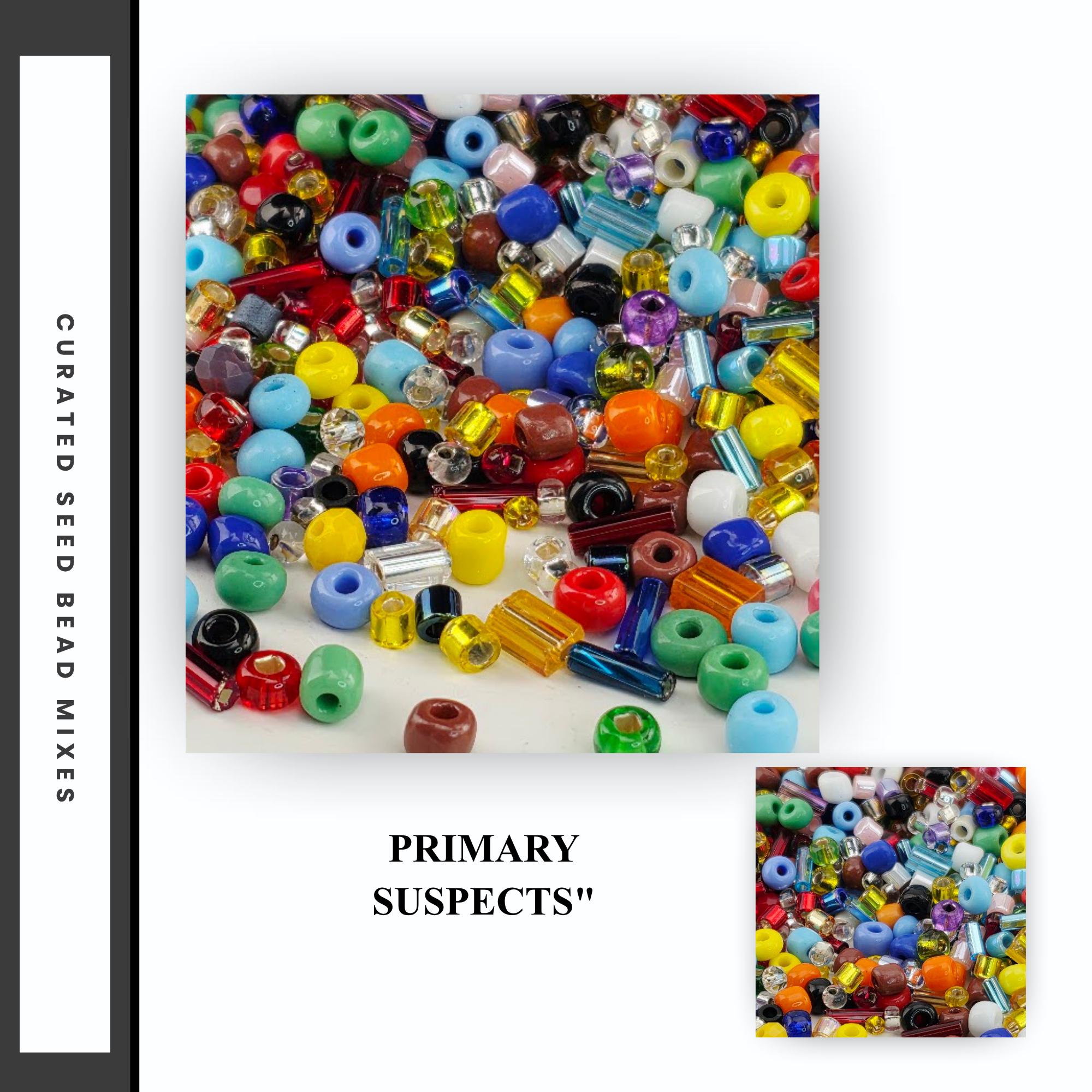 Seed Bead Mixes - Assorted Size and Shape Glass Beads for Loom Weaving, Fringe Earrings, & Jewelry Making - Multi-Color 20g Bag