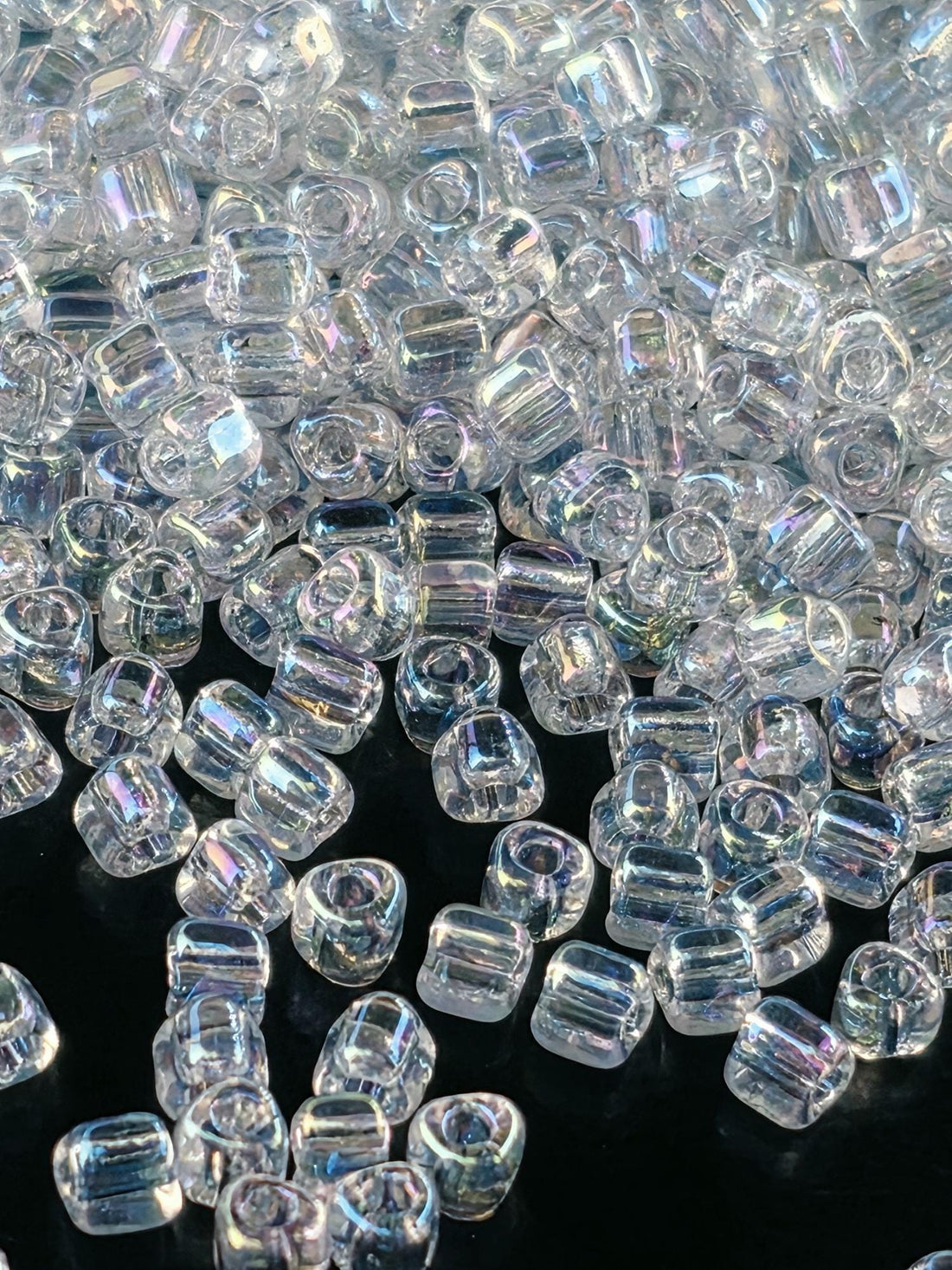 Crystal Translucent Rainbow Miyuki Triangle Size 8/0 (15g Pkg)