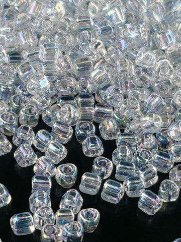 Crystal Translucent Rainbow Miyuki Triangle Size 8/0 (15g Pkg)