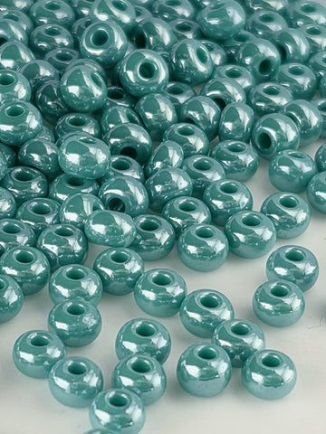 Preciosa Seed BeadsTurquoise Green Luster | Size 6 | 15g