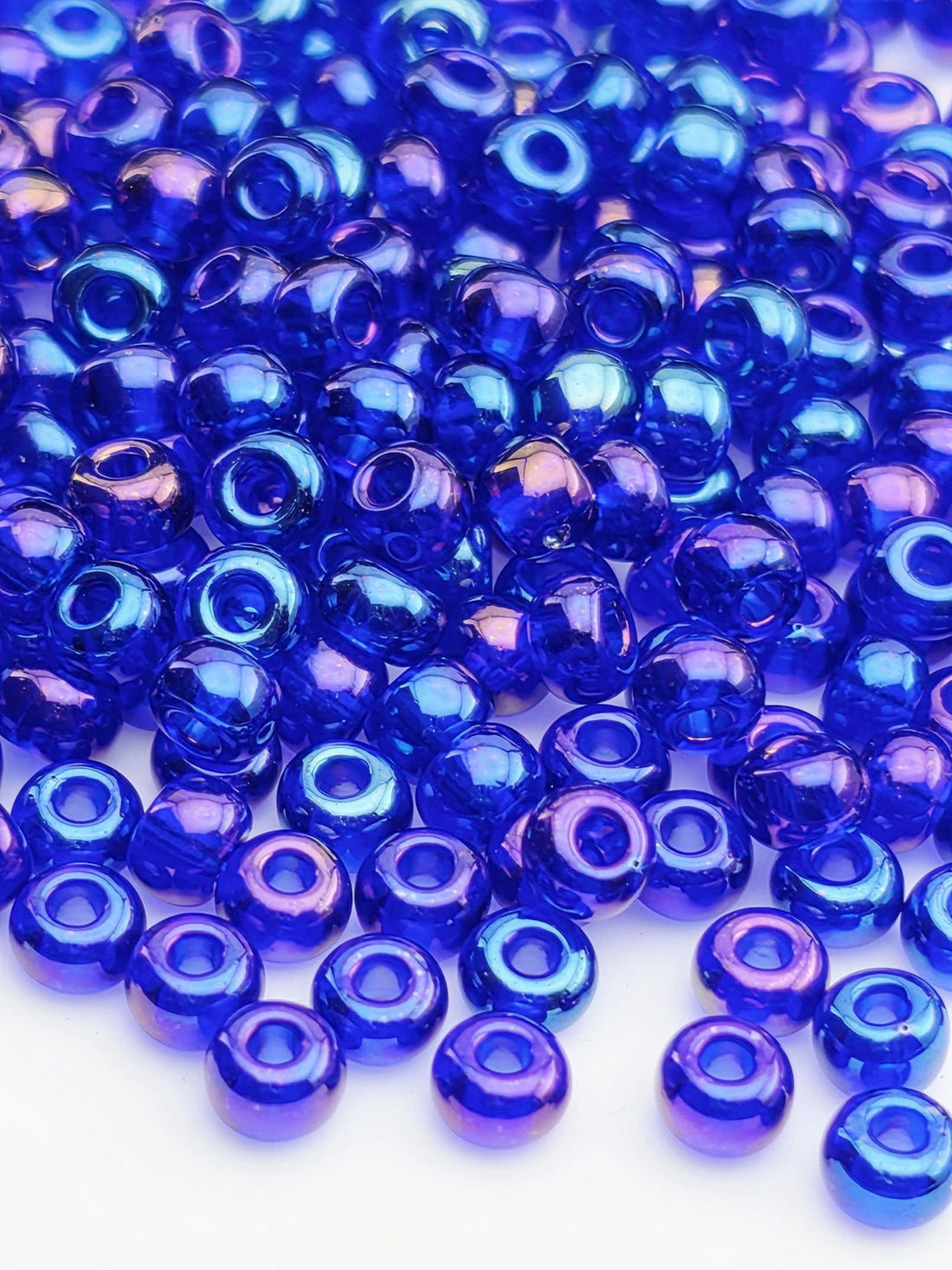 Translucent dark Sapphire AB | Size 6 | 20g Tube | Preciosa-Ornela Glass Seed Beads
