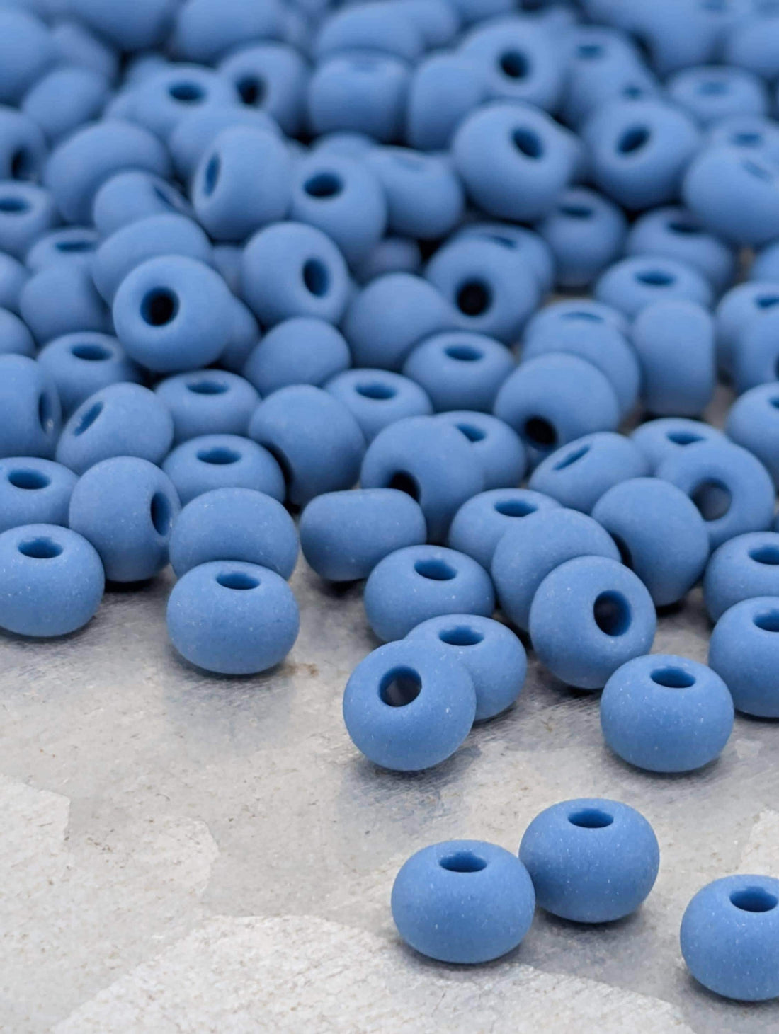 Opaque Matte Denim Blue | Size 6 | 20g Tube | Preciosa-Ornela Glass Seed Beads