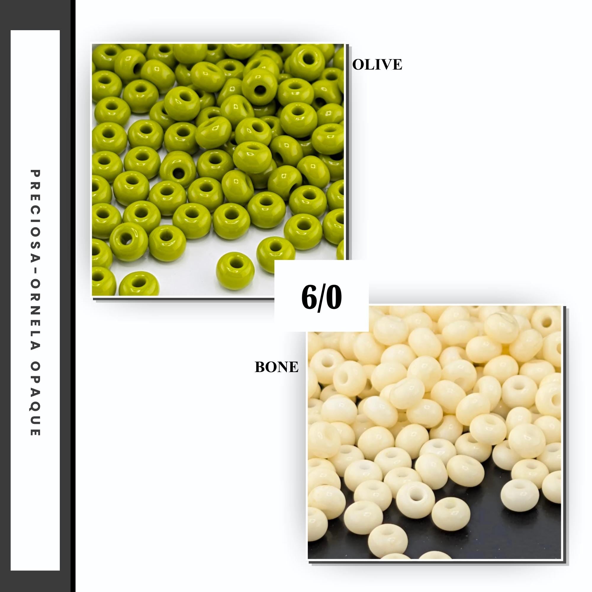 Preciosa-Ornela Opaque Size 6 Tubes Approx 20g