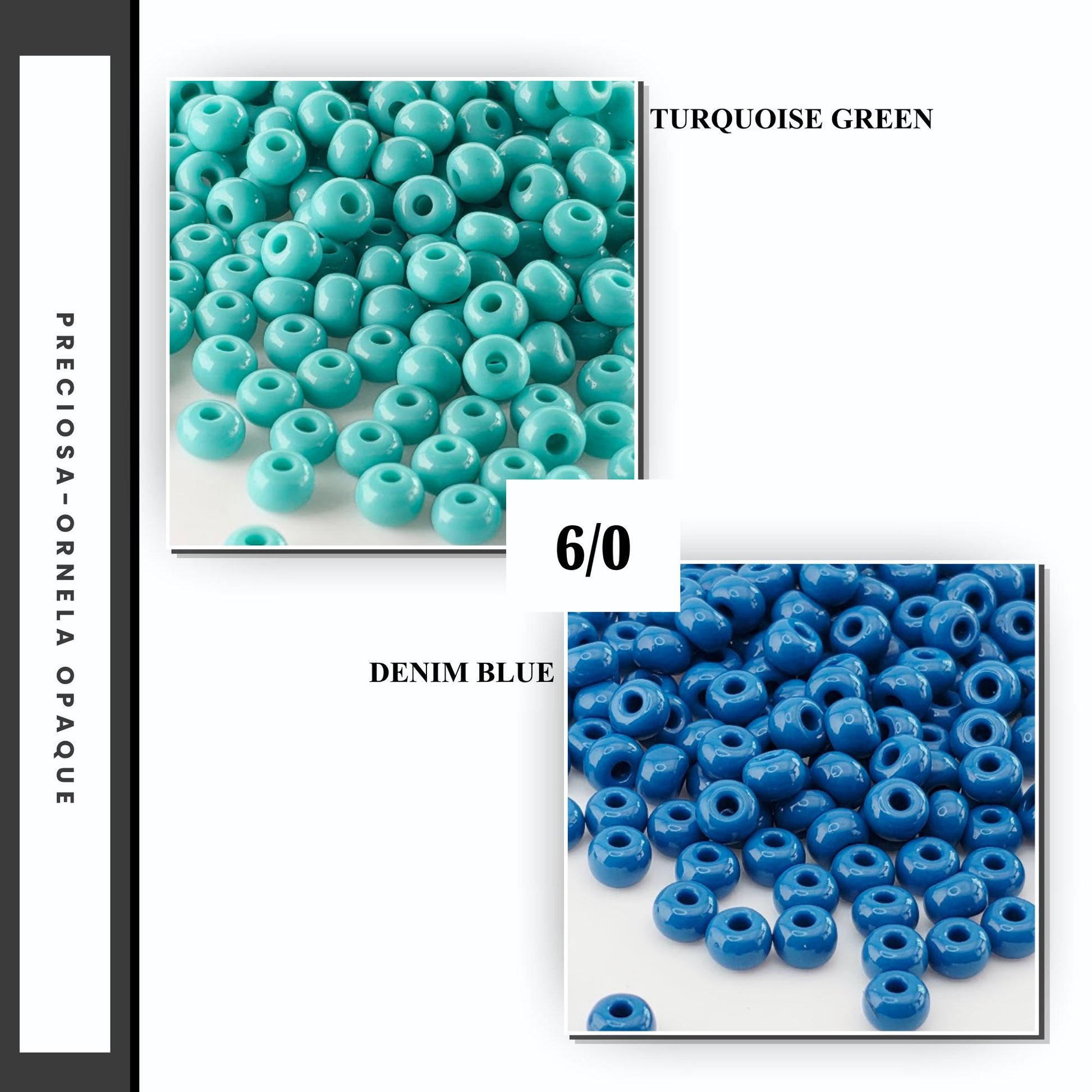 Preciosa-Ornela Opaque Size 6 Tubes Approx 20g
