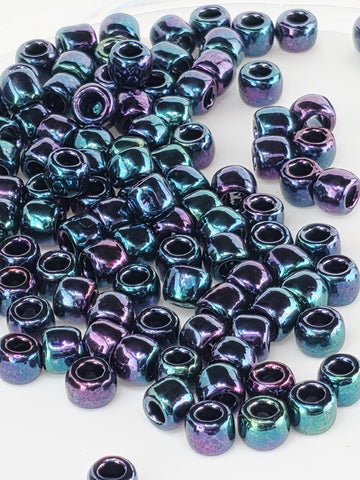 TOHO Round 6/0 Tube, Higher-Metallic Dragonfly | 4mm Beads | Japanese Seed
