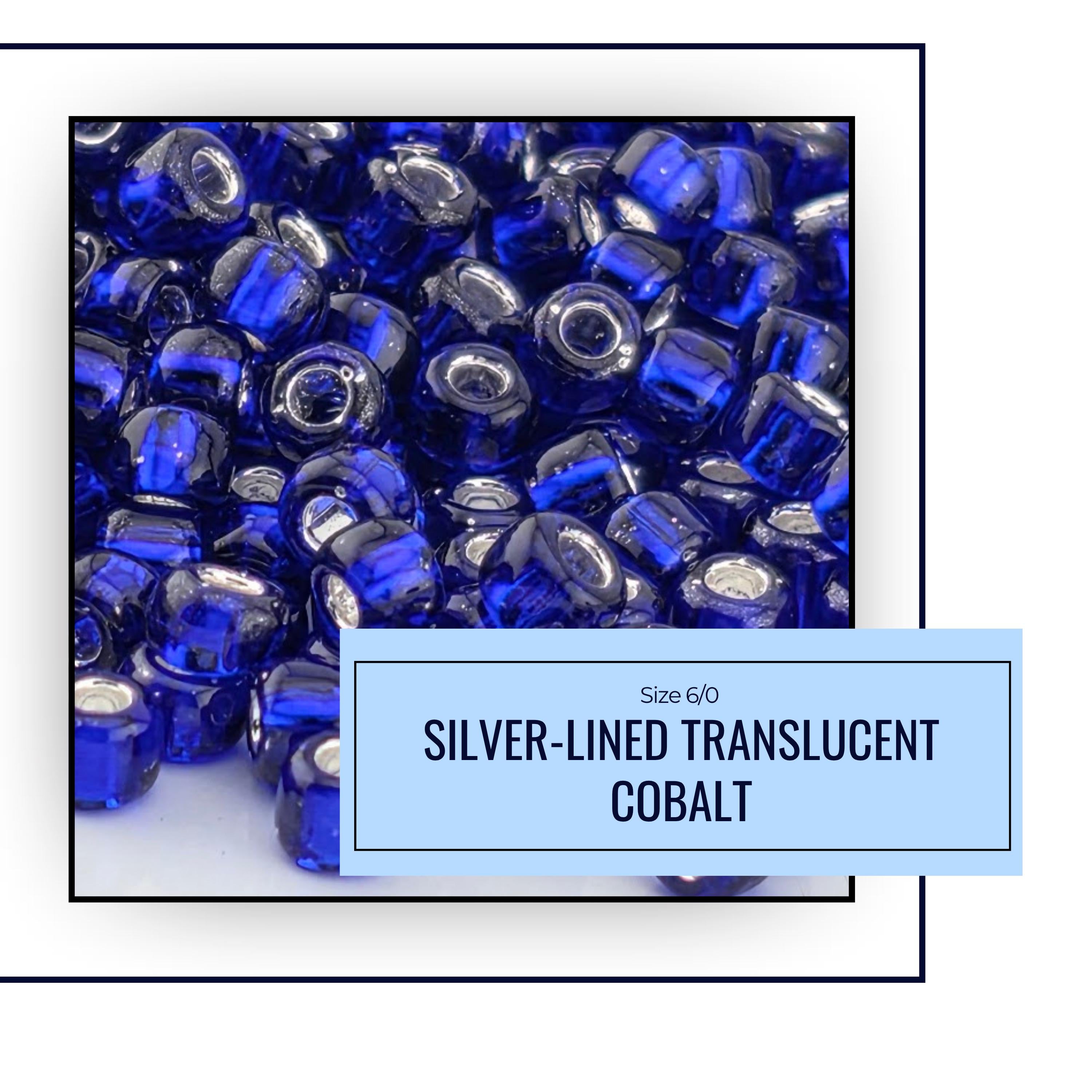 a close-up view of numerous blue glass beads or cobalt beads, arranged in a visually appealing manner.