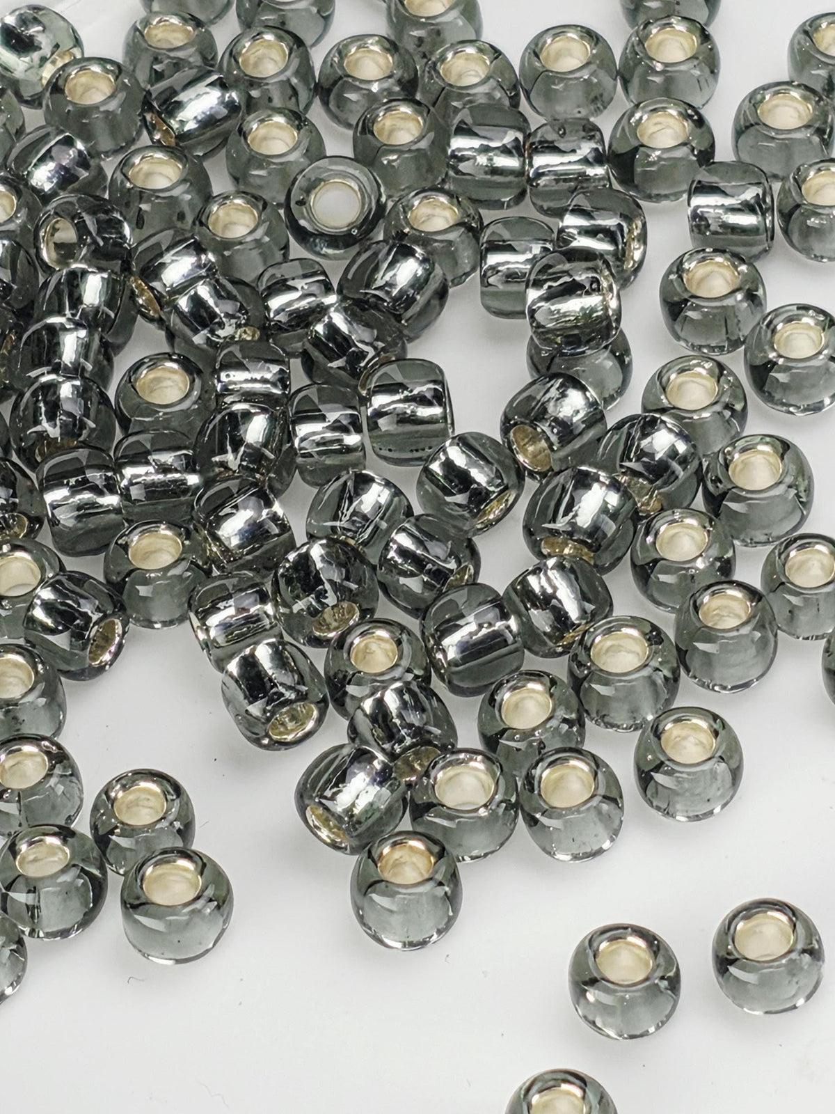 Toho Round 6/0 Beads, Silver-Lined Gray | 4mm Glass | Macramé Craft
