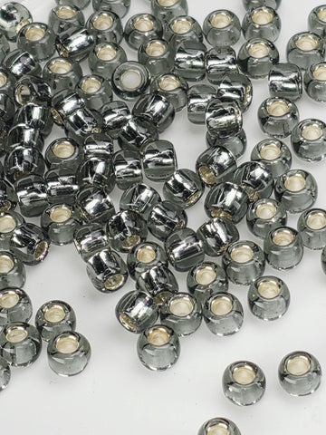 Toho Round 6/0 Beads, Silver-Lined Gray | 4mm Glass | Macramé Craft