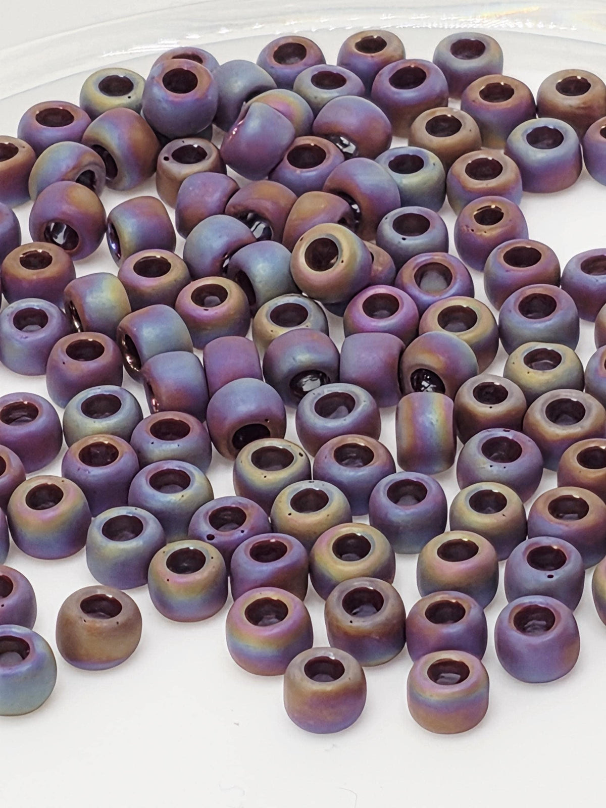 Toho Japanese Seed Beads: Oxblood Rainbow Frosted, Size 6/0 | Premium Glass